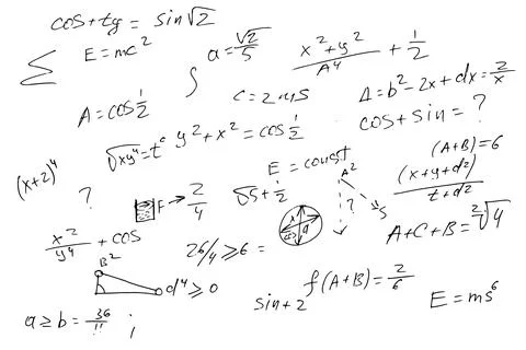 Mathematical formulas, scientific schemes. vector Stock Illustration