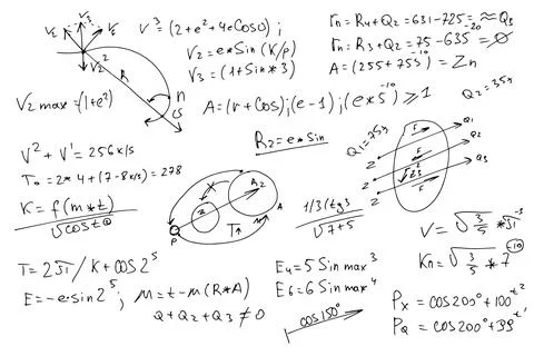 Mathematical formulas, scientific schemes. vector Stock Illustration