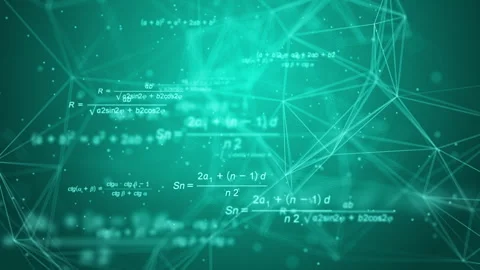 Mathematical formulas in space. Looped animation. Stock-Footage 249055811