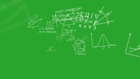 Mathematical graphs geometry diagram charts animated on green screen  channel Vídeo Stock 335217873