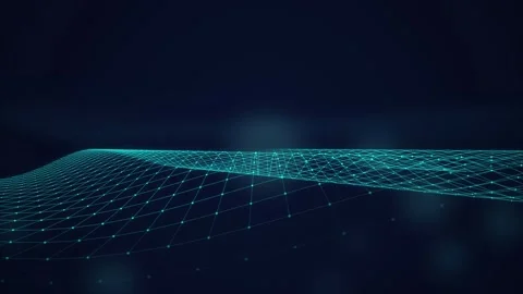 Mathematical grid wave seamless loop motion background Stock Footage 344799408