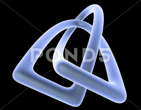 Mathematical knot, computer artwork Stock Illustration