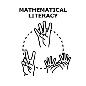 Mathematical literacy developing counting and learning skills Stock Illustration