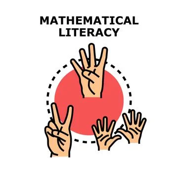 Mathematical literacy developing counting and learning skills Illustrazione stock