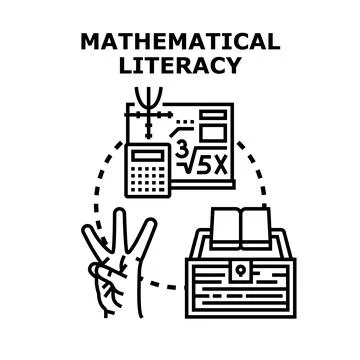 Mathematical literacy development process for learning education 库存插图