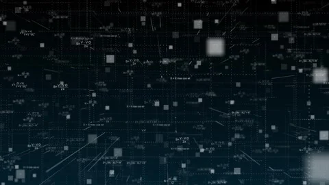 Mathematical Math Formulas blue Cybersecurity Molecular digital made of binary Stock Footage 295328715