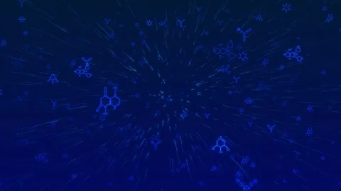 Mathematical Math Formulas blue Cybersecurity Molecular digital made of binary c Stock Footage 311882791