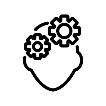 Mathematical mindset icon vector. Isolated contour symbol illustration Illustrazione stock