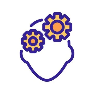 Mathematical mindset icon vector. Isolated contour symbol illustration 스톡 일러스트