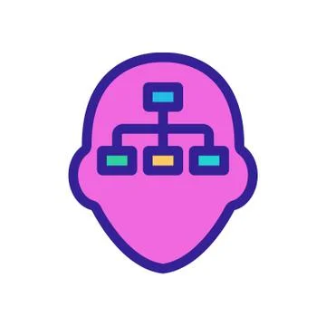 Mathematical mindset icon vector. Isolated contour symbol illustration 스톡 일러스트