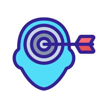 Mathematical mindset icon vector. Isolated contour symbol illustration 库存插图