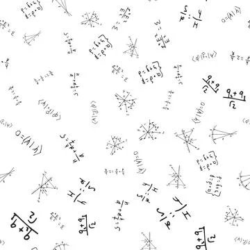 Mathematical, physical, chemical formulas and expressions. scientific Stock Illustration