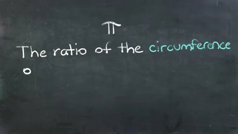 Mathematical pi definition Stock Footage 234122360
