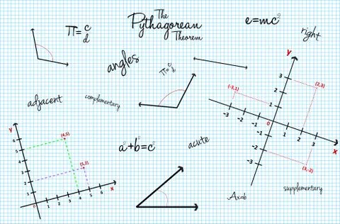 Mathematical School Class Background Stock Illustration