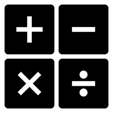 Mathematical signs set Stock Illustration