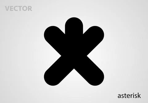 Mathematical symbol icon asterisk, vector illustration Illustrazione stock