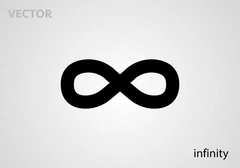 Mathematical symbol icon infinity, vector illustration Stock Illustration