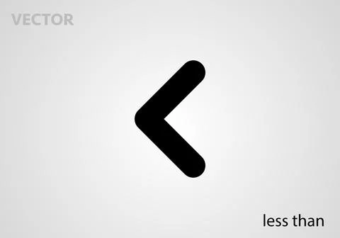 Mathematical symbol icon less than, vector illustration Stock Illustration
