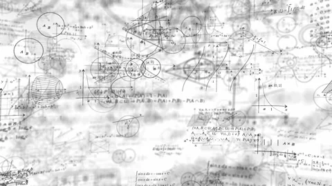 Mathematical symbols, equations, and systems suspended in space as the came.. Video stock 283970287