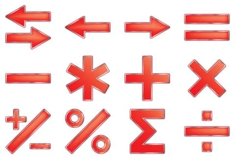 Mathematical symbols. Stock Illustration