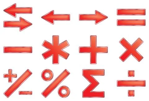 Mathematical symbols. Stock Illustration