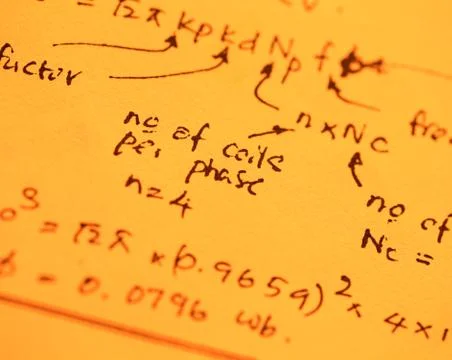 Mathematical text Foto stock