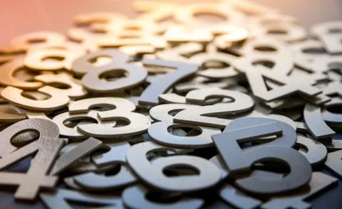 Mathematics abstract background made with solid numbers Stock Photos