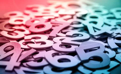 Mathematics abstract background made with solid numbers 写真素材