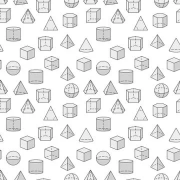 Mathematics and geometry seamless pattern Stock Illustration