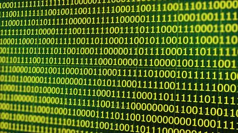 Mathematics Background - Binary Numbers in Random Pattern with Random Highl.. Stock Photos