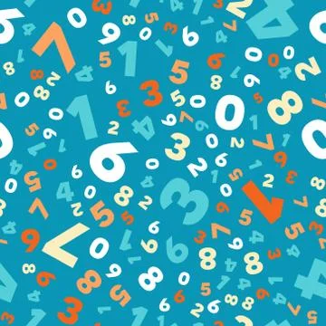 Mathematics background - different numbers pattern Stock Illustration