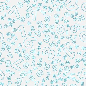 Mathematics background - different numbers pattern Stock Illustration