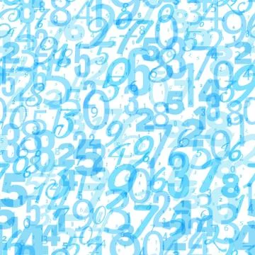 Mathematics background - different numbers pattern 库存插图
