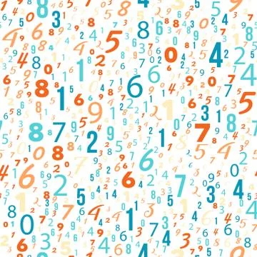 Mathematics background - different numbers pattern Stock Illustration