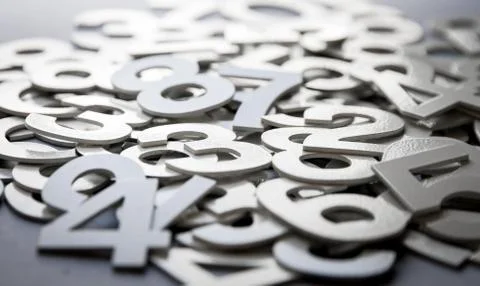 Mathematics background made with solid numbers Foto stock