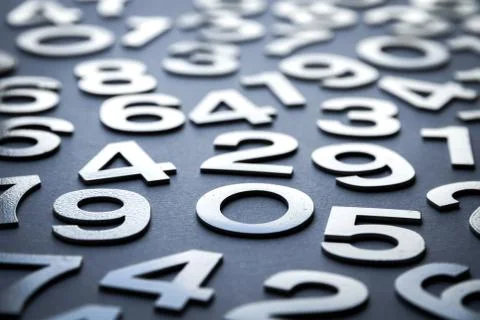 Mathematics background made with solid numbers Stock Photos
