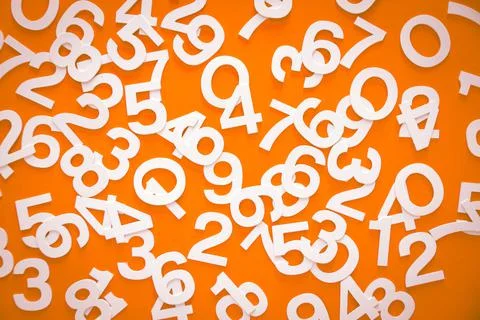 Mathematics background made with solid numbers Stock Photos