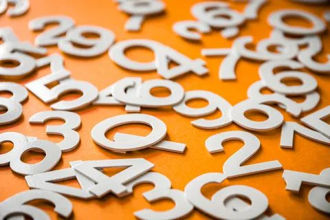 Mathematics background made with solid numbers Foto stock