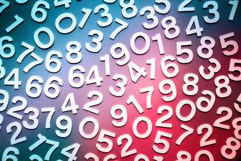 Mathematics background made with solid numbers Foto stock