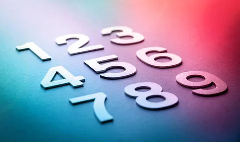 Mathematics background made with solid numbers Stock Photos