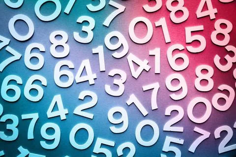 Mathematics background made with solid numbers 스톡 사진