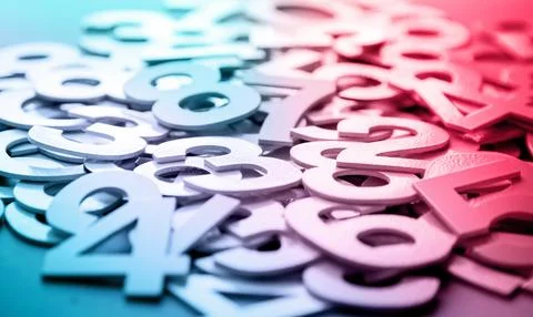 Mathematics background made with solid numbers Stock Photos