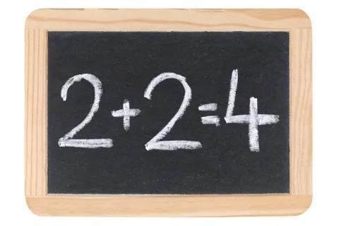Mathematics on a blackboard or chalkboard Stock Photos