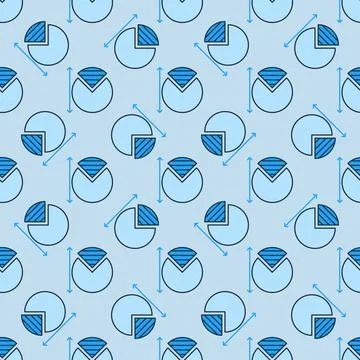 Mathematics Circle vector Math colored seamless pattern Stock Illustration