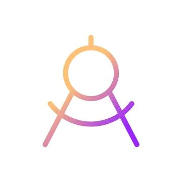 Mathematics class pixel perfect gradient linear ui icon Stock Illustration