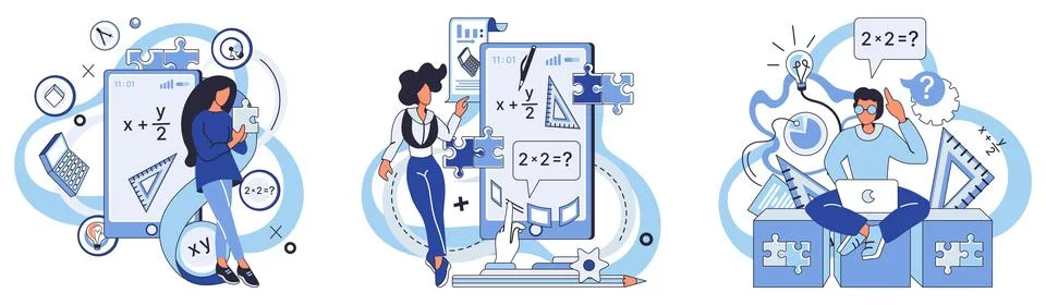 Mathematics. The concept mathematics is harmonious blend logic, intelligence 스톡 일러스트