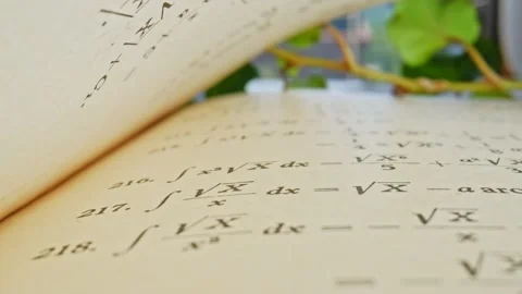 Mathematics Encylopedia Hanbook with Complex Formulas and Intergral Equations  Stock Footage 249120924