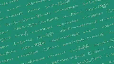 Mathematics equation background blackboard Stock Illustration