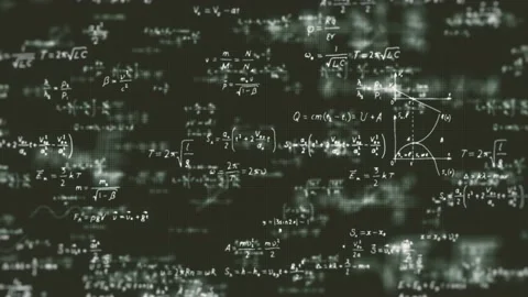 Mathematics Equations And Formulas On Blackboard Stock Footage 237089195