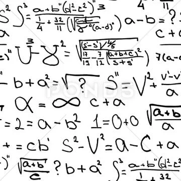 Mathematics equations on white Stock Illustration